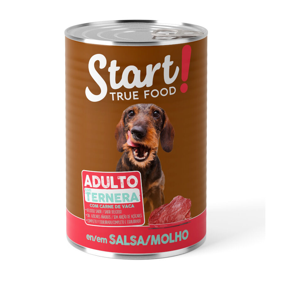 Start! Adult Pollo, Ternera y Cordero en Salsa lata para perros – Multipack, , large image number null